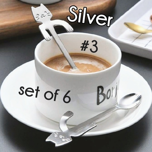 Cat Person's dream!!Cat Coffee/desert spoons - Picture 5 of 8